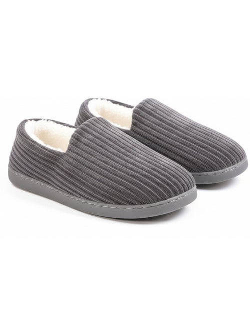 Ozabi chaussons homme fourrés, côtelés ou effet fourrure, semelle antidérapante - Kiabi Ozabi chaussons homme fourrés, côtelés ou effet fourrure, semelle antidérapante - Kiabi
