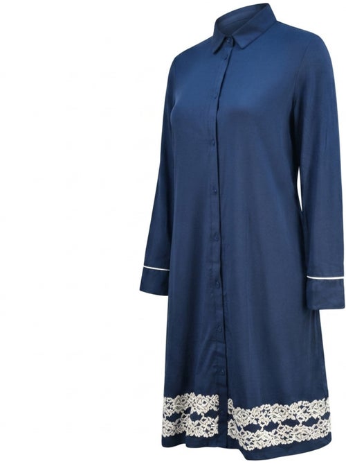 OZABI Chemise de Nuit Femme Boutonnée Dentelle Viscose - Kiabi OZABI Chemise de Nuit Femme Boutonnée Dentelle Viscose - Kiabi