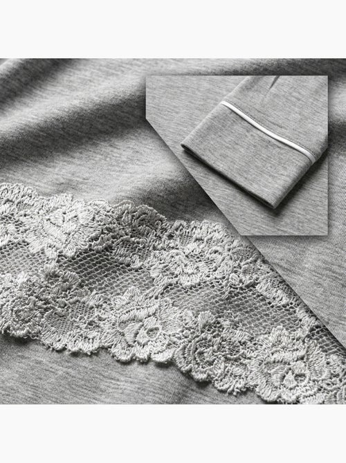 OZABI Chemise de Nuit Femme Boutonnée Dentelle Viscose - Kiabi OZABI Chemise de Nuit Femme Boutonnée Dentelle Viscose - Kiabi
