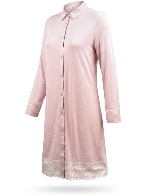 OZABI Chemise de Nuit Femme Boutonnée Dentelle Viscose - Kiabi OZABI Chemise de Nuit Femme Boutonnée Dentelle Viscose - Kiabi