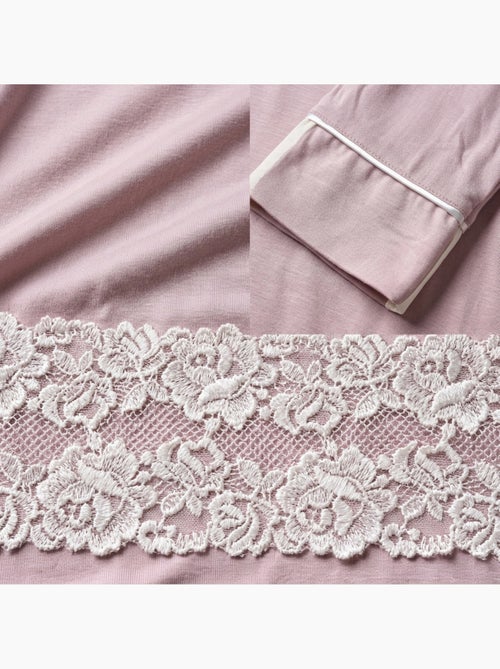 OZABI Chemise de Nuit Femme Boutonnée Dentelle Viscose - Kiabi OZABI Chemise de Nuit Femme Boutonnée Dentelle Viscose - Kiabi