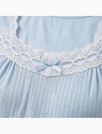 OZABI Chemise de Nuit Femme Dentelle Ultra Léger