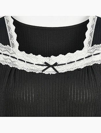OZABI Chemise de Nuit Femme Dentelle Ultra Léger