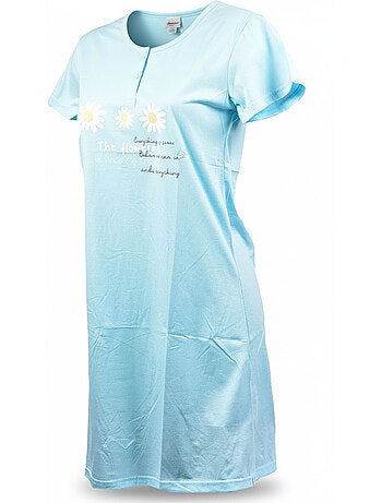OZABI Chemise de Nuit Femme Microfibre Manches Courtes