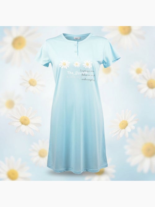 OZABI Chemise de Nuit Femme Microfibre Manches Courtes - Kiabi