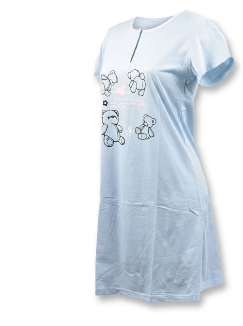 OZABI Chemise de Nuit Femme Microfibre Manches Courtes - Kiabi