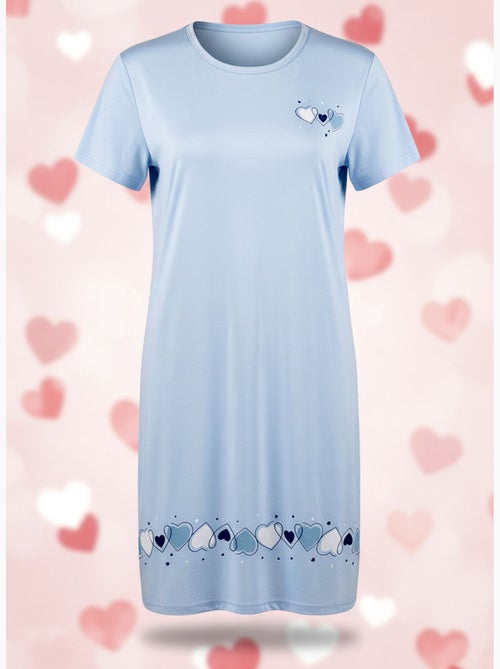 OZABI Chemise de Nuit Femme Microfibre Manches Courtes - Kiabi