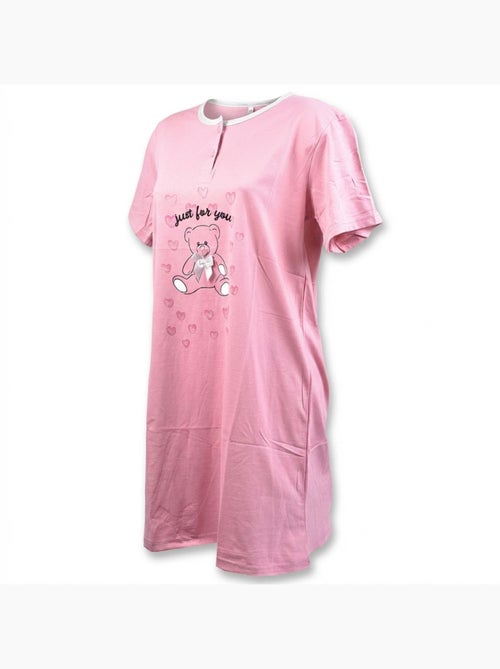 OZABI Chemise de Nuit Femme Microfibre Manches Courtes - Kiabi