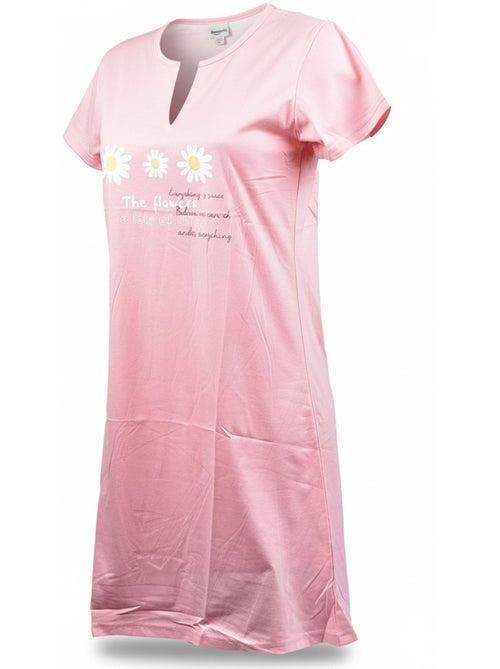 OZABI Chemise de Nuit Femme Microfibre Manches Courtes - Kiabi