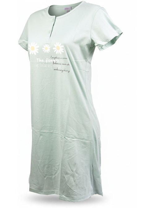 OZABI Chemise de Nuit Femme Microfibre Manches Courtes - Kiabi