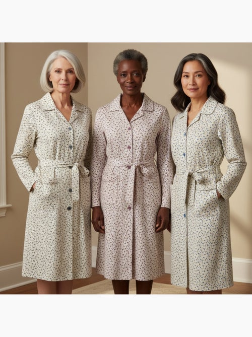 Ozabi chemise de nuit femme pack de 3, coton, col chemise boutonné - Kiabi Ozabi chemise de nuit femme pack de 3, coton, col chemise boutonné - Kiabi