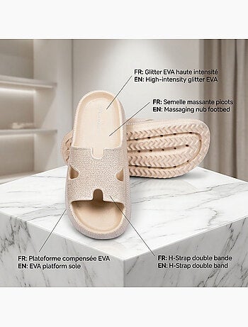 OZABI Claquette Glitter H-Strap EVA 6 Coloris