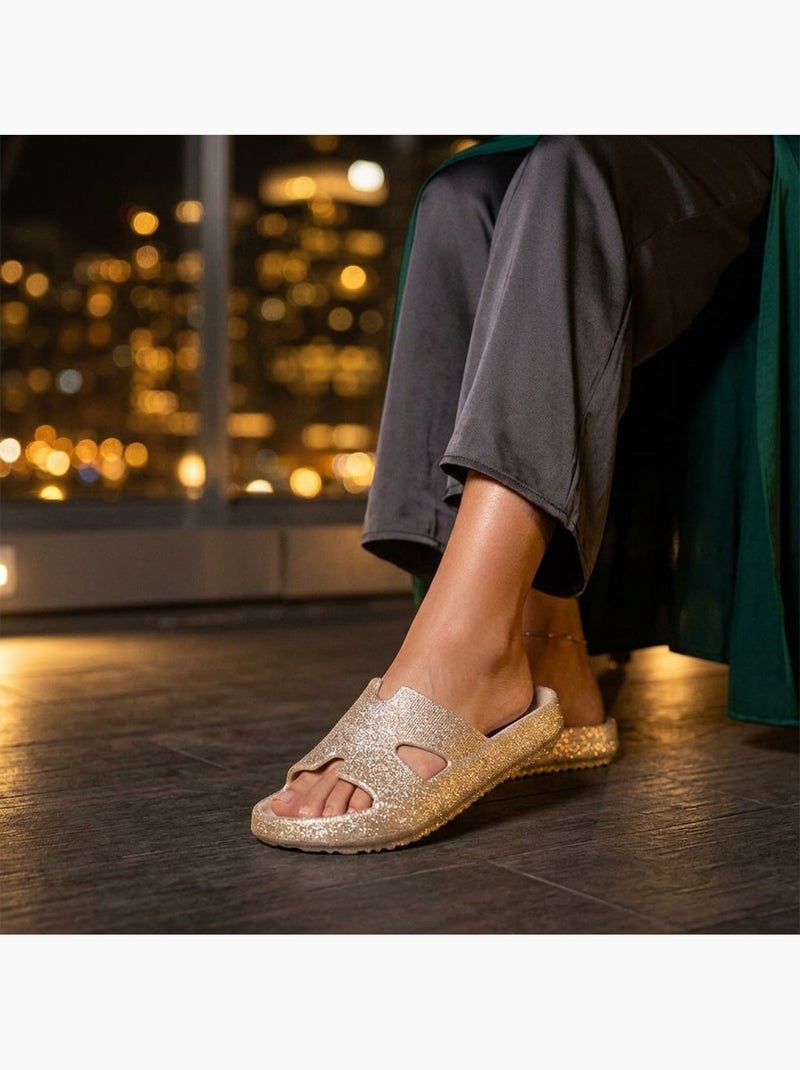 OZABI Claquette Glitter H-Strap EVA 6 Coloris Beige - Kiabi