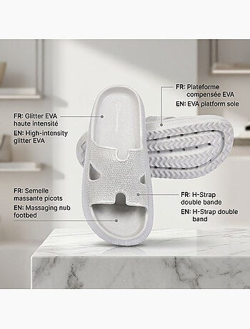 OZABI Claquette Glitter H-Strap EVA 6 Coloris