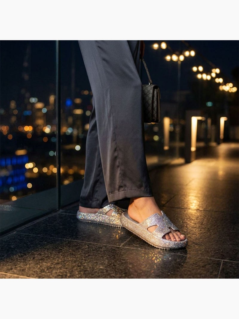 OZABI Claquette Glitter H-Strap EVA 6 Coloris Gris - Kiabi