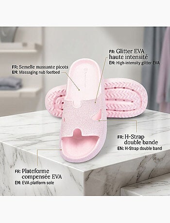 OZABI Claquette Glitter H-Strap EVA 6 Coloris