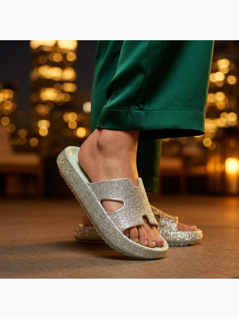 OZABI Claquette Glitter H-Strap EVA 6 Coloris Vert - Kiabi