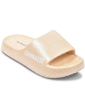 OZABI Claquette Glitter Message Humour 4 Coloris