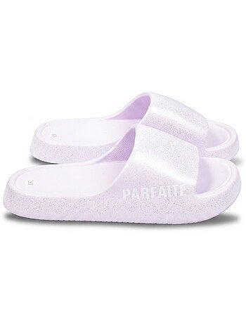 OZABI Claquette Glitter Message Humour 4 Coloris