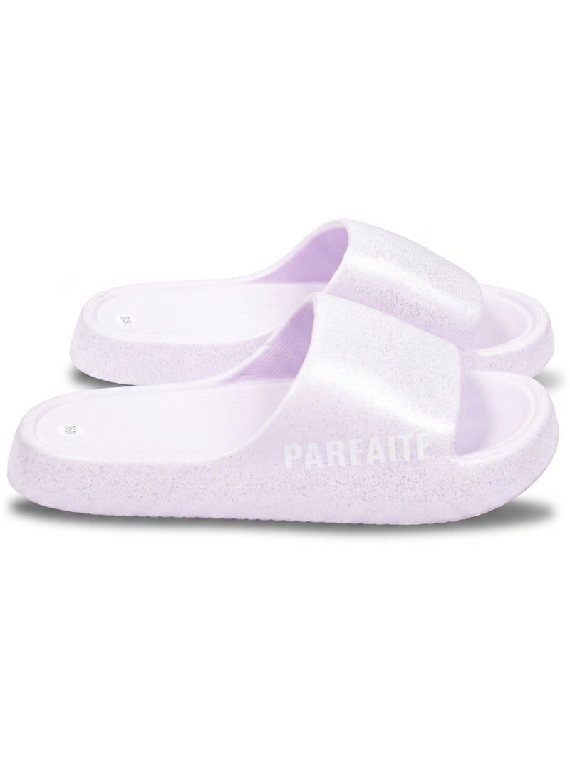 OZABI Claquette Glitter Message Humour 4 Coloris Parme - Kiabi