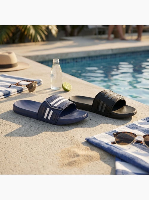OZABI Claquettes Homme Piscine Ajustables Lot 2 Noir Bleu - Kiabi