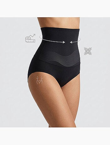 OZABI Culotte Gainante Femme Taille Haute Lot 2 Noir Chair