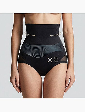 OZABI Culotte Gainante Femme Taille Haute Lot 2 Noir Chair