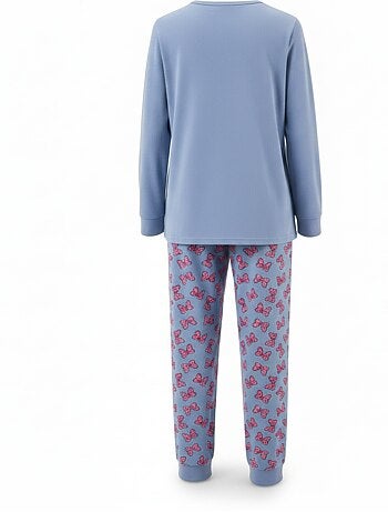 Ozabi ensemble pyjama femme coton doublé polaire broderie lurex