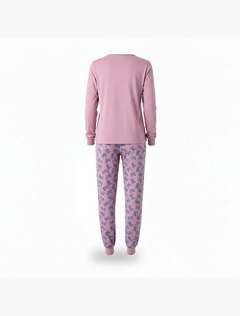 Ozabi ensemble pyjama femme coton doublé polaire broderie lurex