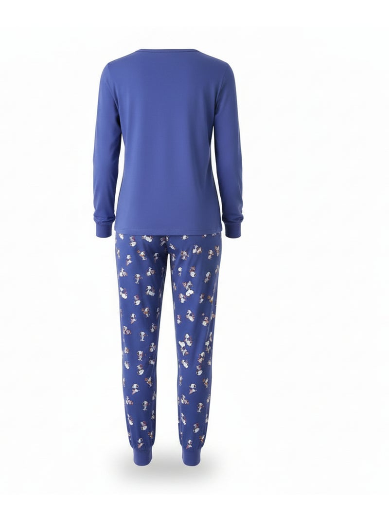 Ozabi ensemble pyjama femme léger broderie motif fantaisie Bleu - Kiabi