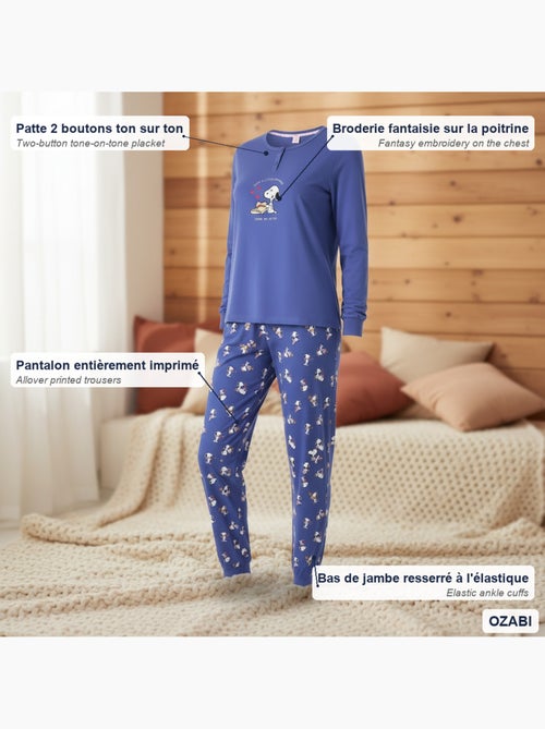 Ozabi ensemble pyjama femme léger broderie motif fantaisie - Kiabi Ozabi ensemble pyjama femme léger broderie motif fantaisie - Kiabi