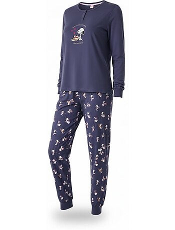 Ozabi ensemble pyjama femme léger broderie motif fantaisie