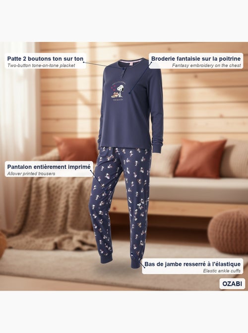 Ozabi ensemble pyjama femme léger broderie motif fantaisie - Kiabi Ozabi ensemble pyjama femme léger broderie motif fantaisie - Kiabi