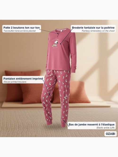 Ozabi ensemble pyjama femme léger broderie motif fantaisie - Kiabi Ozabi ensemble pyjama femme léger broderie motif fantaisie - Kiabi