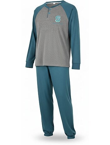 Ozabi ensemble pyjama homme doublé polaire bicolore sweet secret club