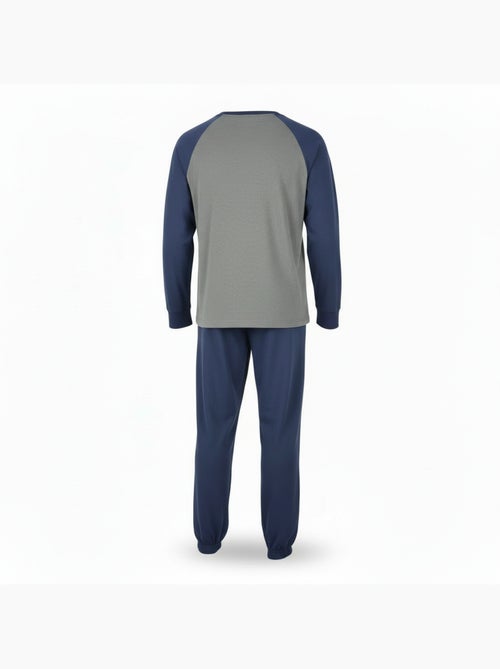 Ozabi ensemble pyjama homme doublé polaire bicolore sweet secret club - Kiabi