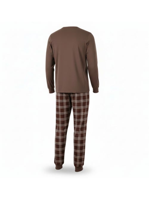 Ozabi ensemble pyjama homme doublé polaire broderie weekend vibes - Kiabi Ozabi ensemble pyjama homme doublé polaire broderie weekend vibes - Kiabi