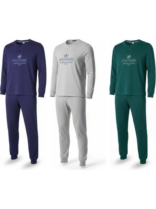 Ozabi ensemble pyjama homme doublé polaire pack de 3 coloris assortis - Kiabi Ozabi ensemble pyjama homme doublé polaire pack de 3 coloris assortis - Kiabi