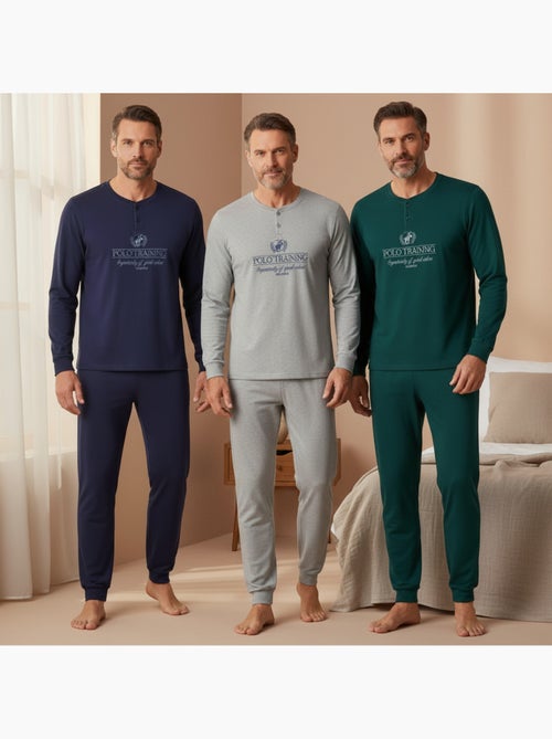 Ozabi ensemble pyjama homme doublé polaire pack de 3 coloris assortis - Kiabi Ozabi ensemble pyjama homme doublé polaire pack de 3 coloris assortis - Kiabi