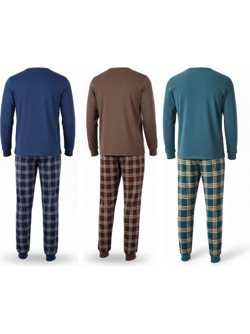 Ozabi ensemble pyjama homme doublé polaire pack de 3 coloris assortis - Kiabi Ozabi ensemble pyjama homme doublé polaire pack de 3 coloris assortis - Kiabi