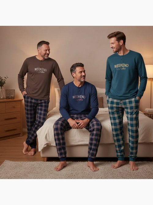 Ozabi ensemble pyjama homme doublé polaire pack de 3 coloris assortis - Kiabi Ozabi ensemble pyjama homme doublé polaire pack de 3 coloris assortis - Kiabi