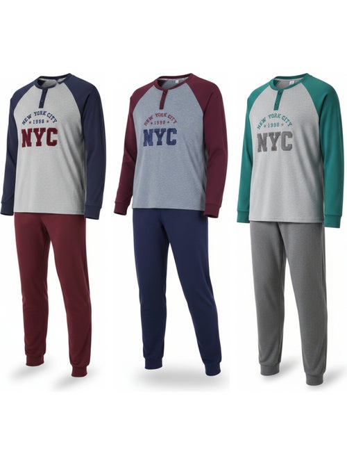 Ozabi ensemble pyjama homme doublé polaire pack de 3 coloris assortis - Kiabi Ozabi ensemble pyjama homme doublé polaire pack de 3 coloris assortis - Kiabi