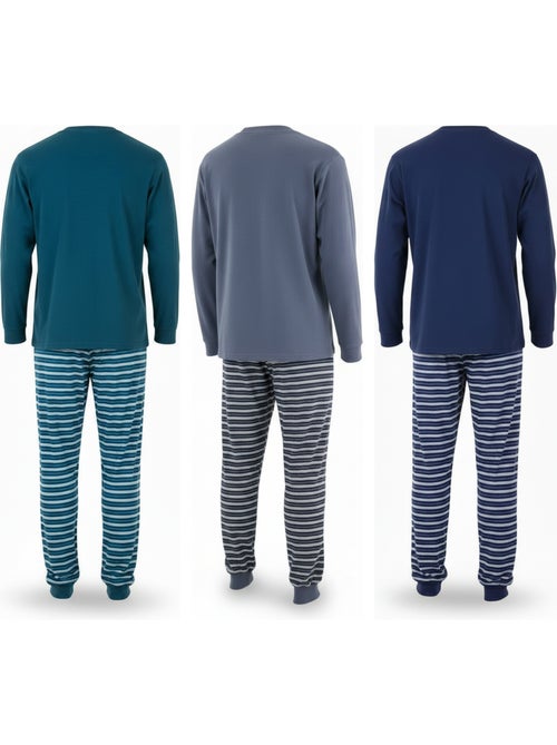 Ozabi ensemble pyjama homme doublé polaire pack de 3 coloris assortis - Kiabi