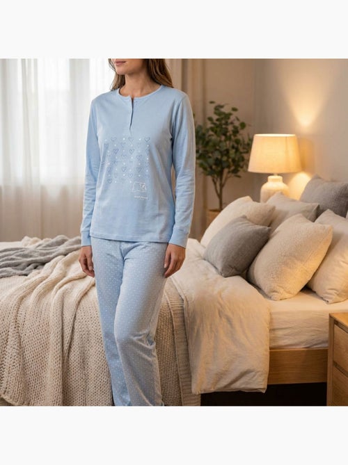 OZABI Ensemble Pyjama Long Femme Haut Manches Longues - Kiabi