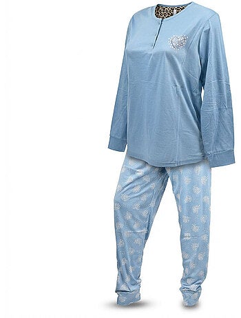 OZABI Ensemble Pyjama Long Femme Haut Manches Longues