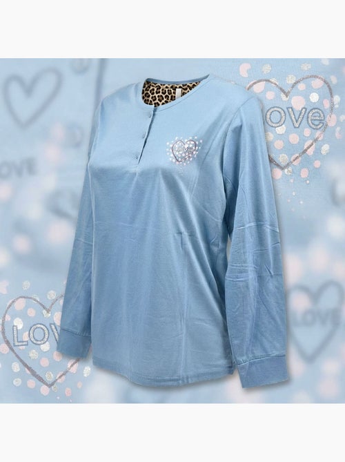 OZABI Ensemble Pyjama Long Femme Haut Manches Longues - Kiabi