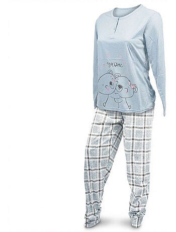 OZABI Ensemble Pyjama Long Femme Haut Manches Longues