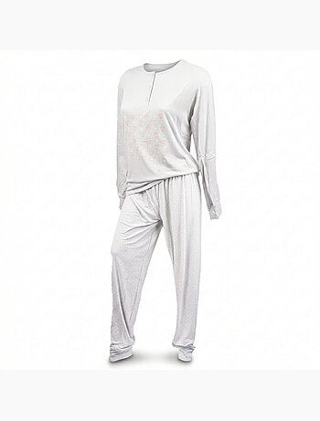 OZABI Ensemble Pyjama Long Femme Haut Manches Longues
