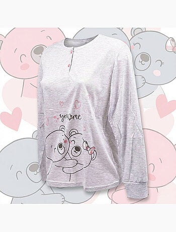 OZABI Ensemble Pyjama Long Femme Haut Manches Longues