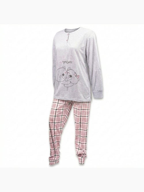 OZABI Ensemble Pyjama Long Femme Haut Manches Longues - Kiabi